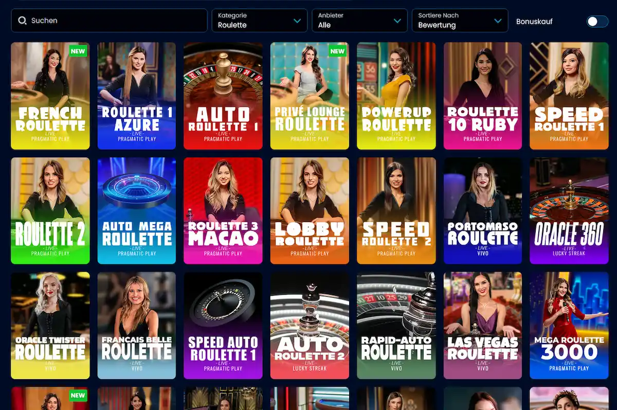 DelOro Casino Roulette – Live Roulette und RNG-Tischspiele